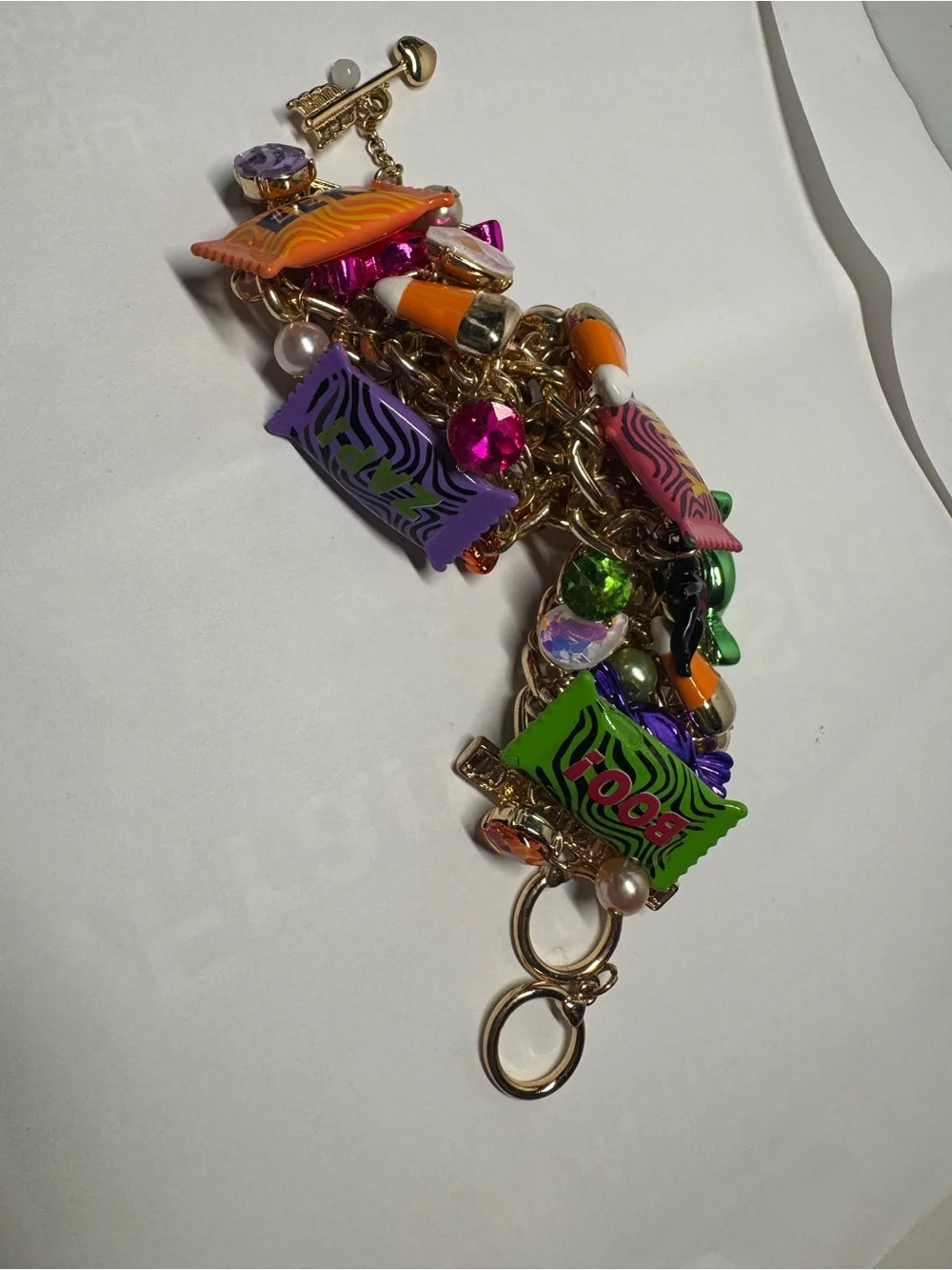 Betsey Johnson Multicolor candy  gold color Charm Bracelet